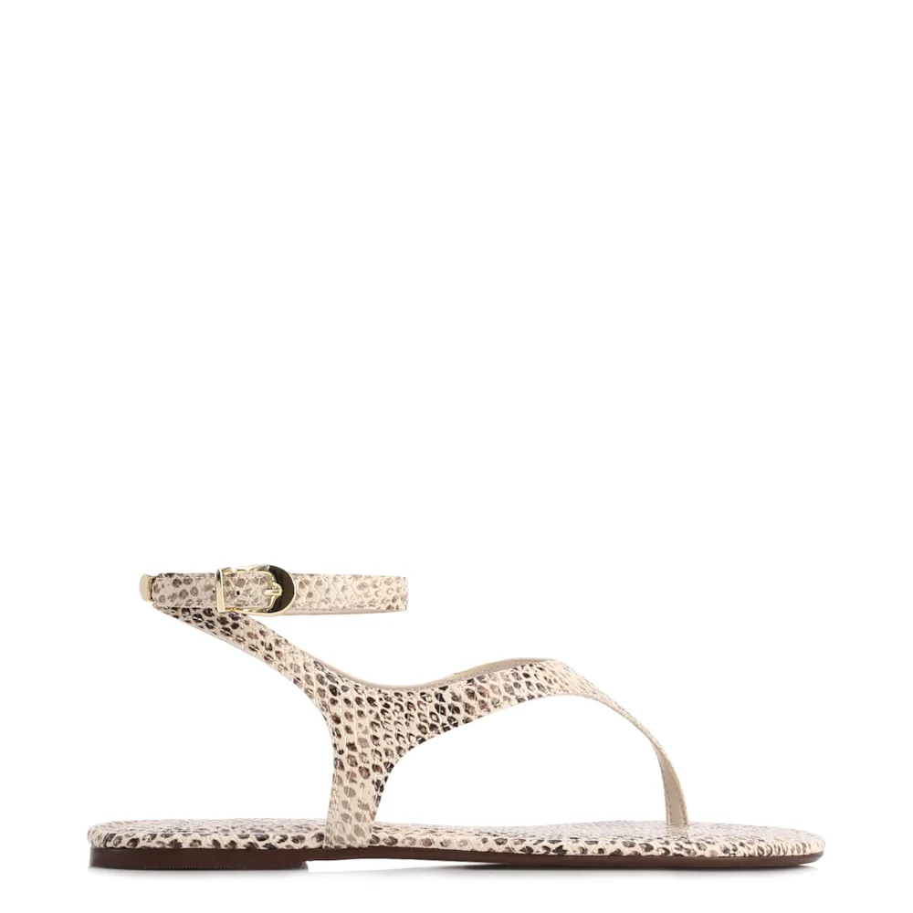 Rasteirinha Animal Print Alt Python Off White - imagem 3