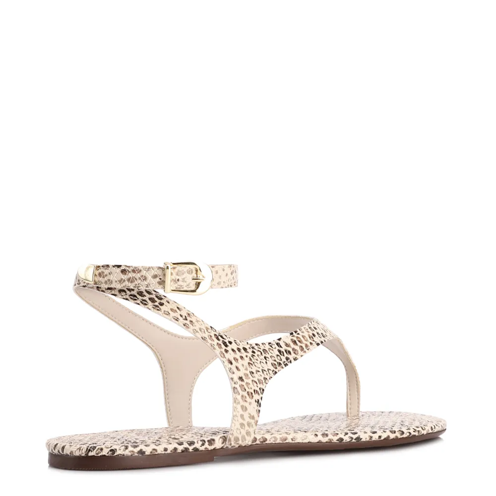 Rasteirinha Animal Print Alt Python Off White - imagem 4