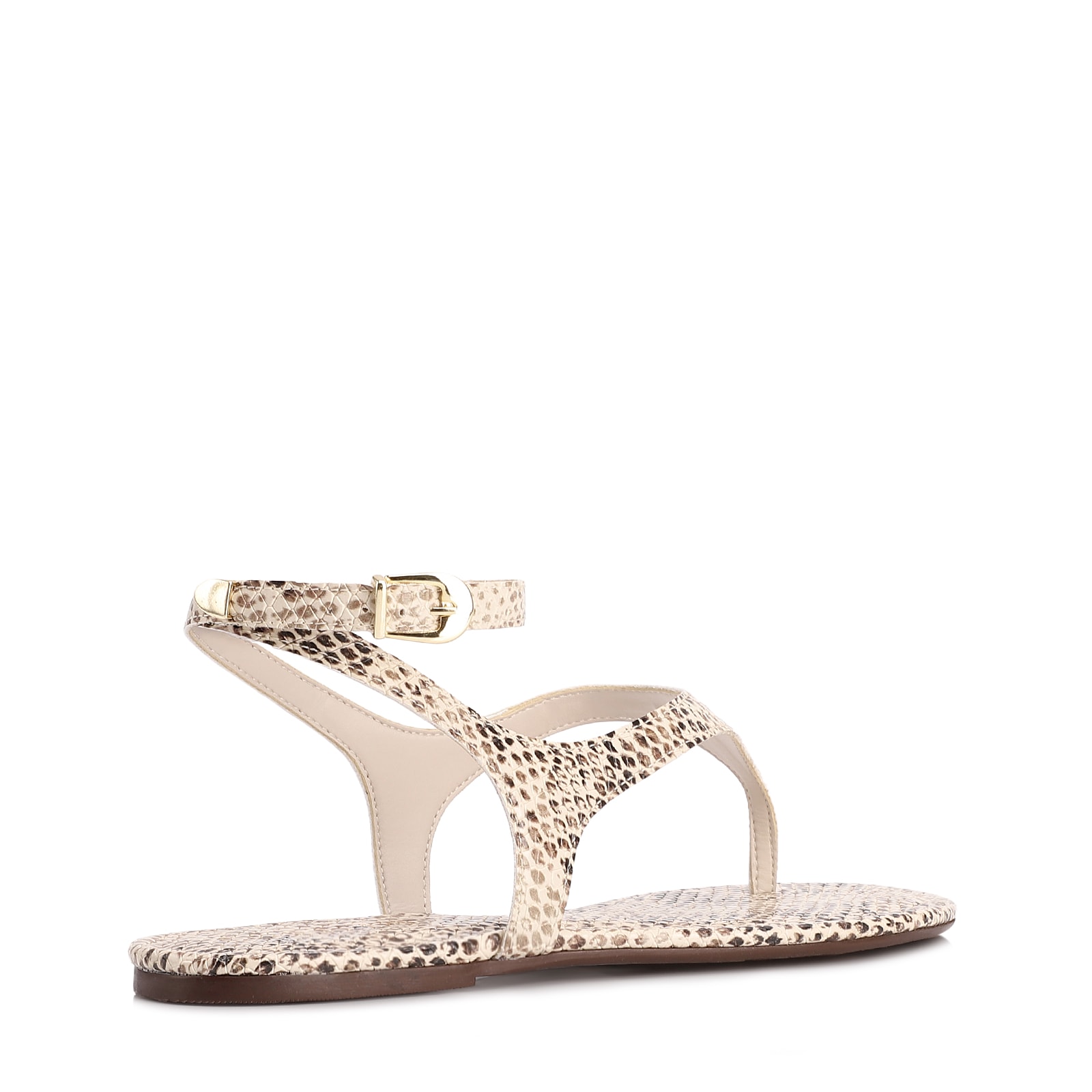 Rasteirinha Animal Print Alt Python Off White