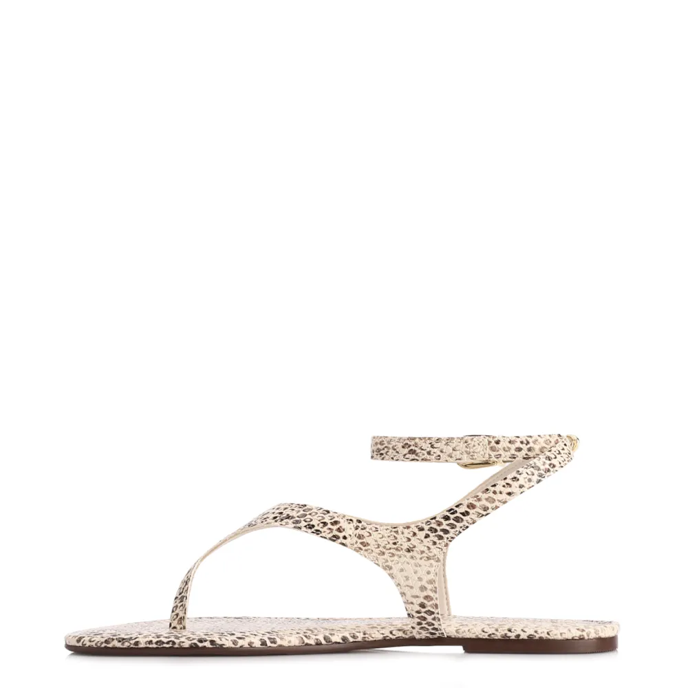 Rasteirinha Animal Print Alt Python Off White - imagem 5