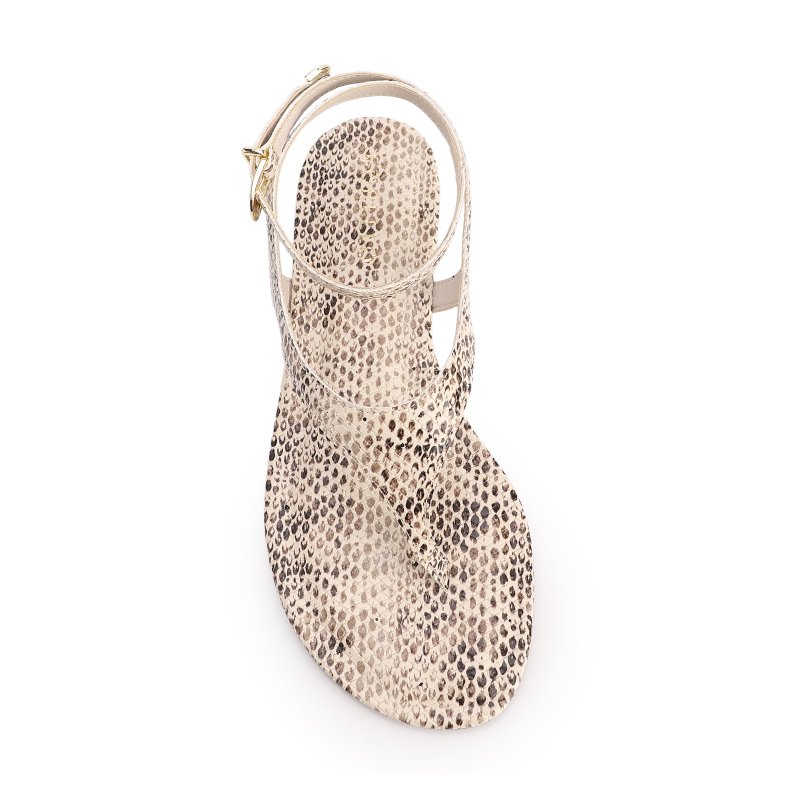 Rasteirinha Animal Print Alt Python Off White