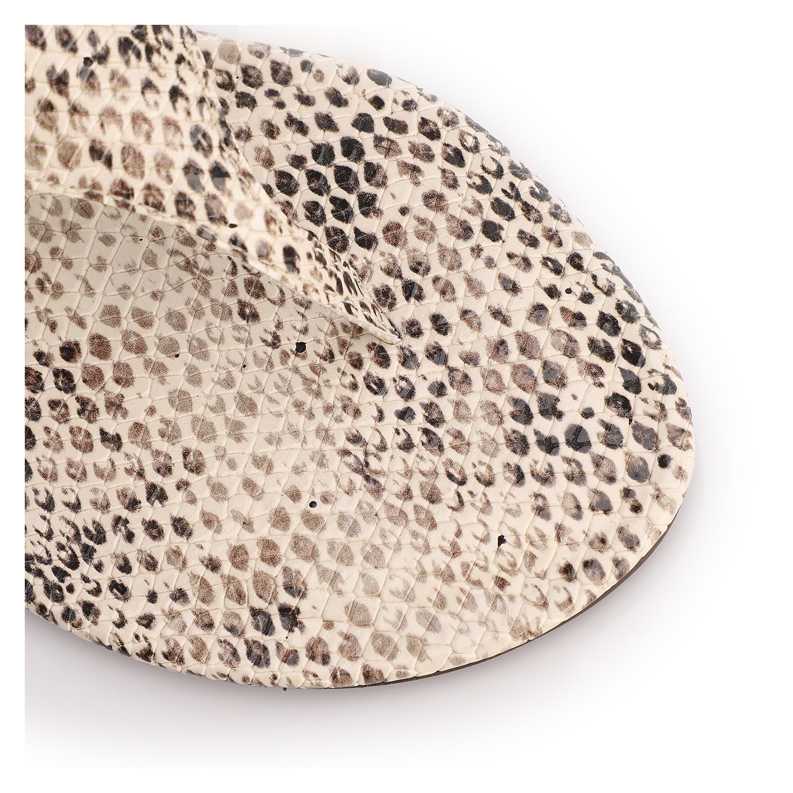Rasteirinha Animal Print Alt Python Off White