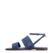 Rasteirinha Azul Couro Nobuck Floater Tira Perfuros - imagem 4