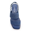 Rasteirinha Azul Couro Nobuck Floater Tira Perfuros - imagem 5