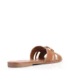Rasteirinha Bambu Couro Nobuck Croco Marrom - imagem 4