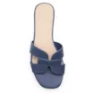 Rasteirinha Couro Azul - imagem 5