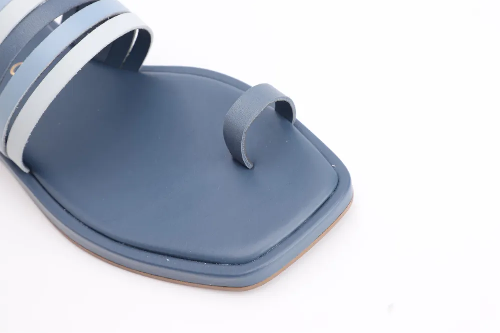 Rasteirinha Couro Azul - imagem 7