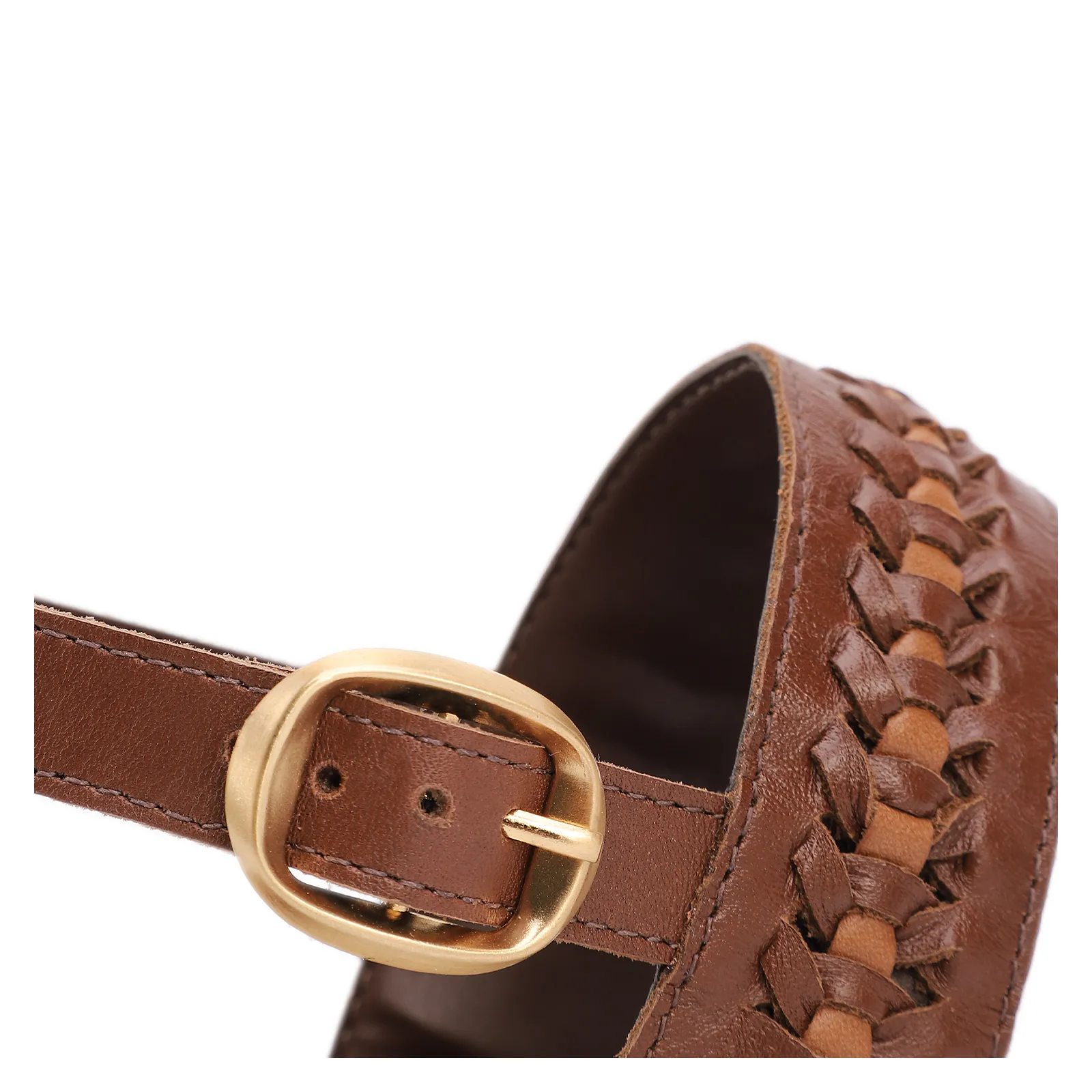 Rasteirinha Couro Chocolate/Couro Caramelo