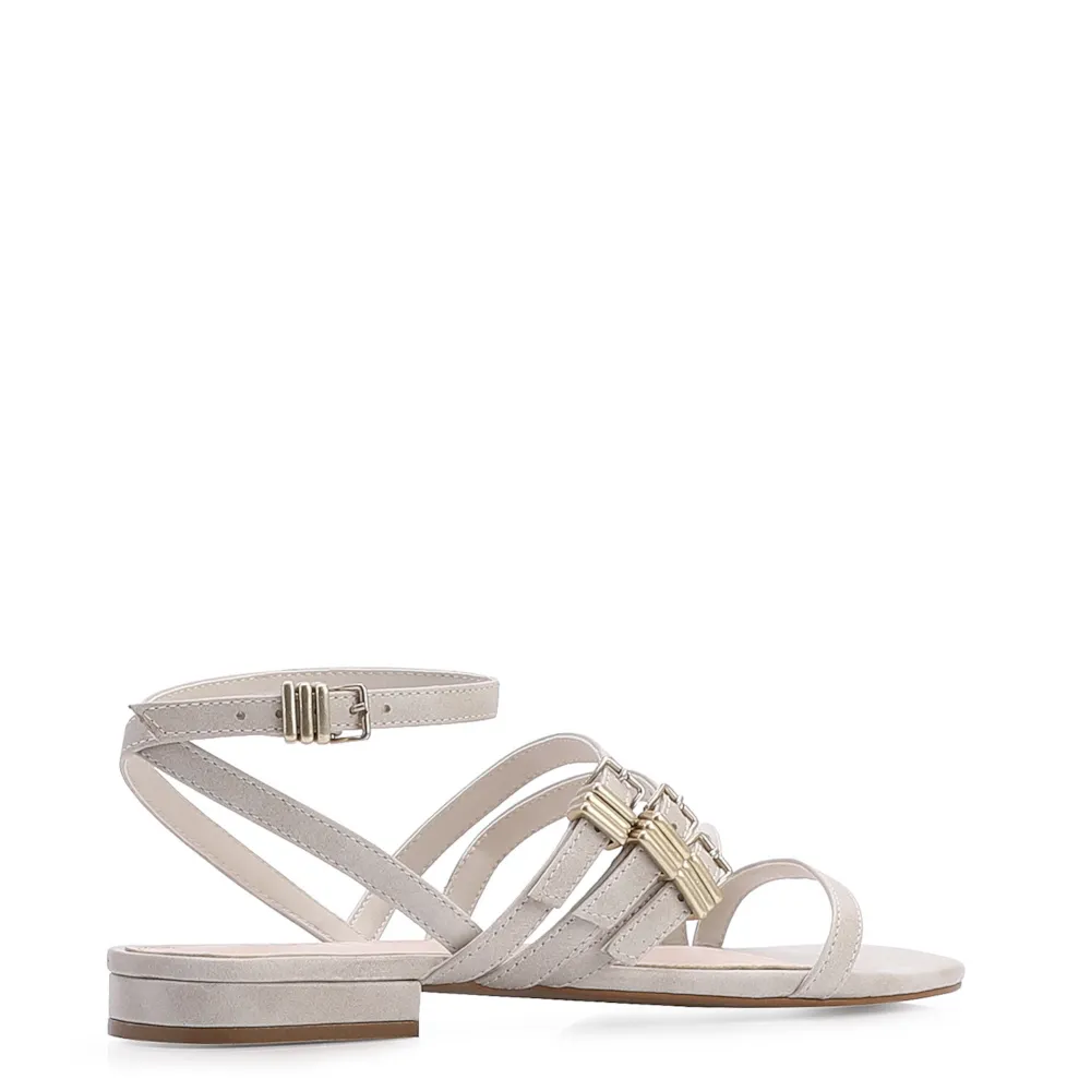 Rasteirinha Couro Estonado Off White - imagem 4