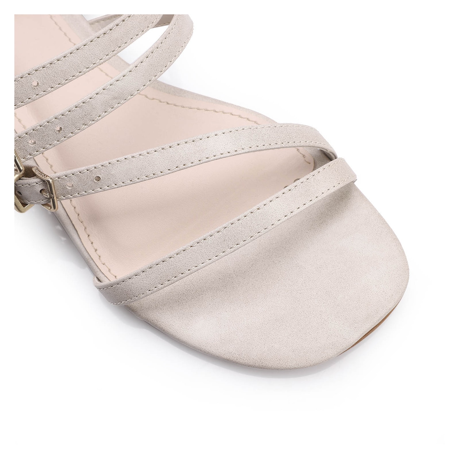 Rasteirinha Couro Estonado Off White