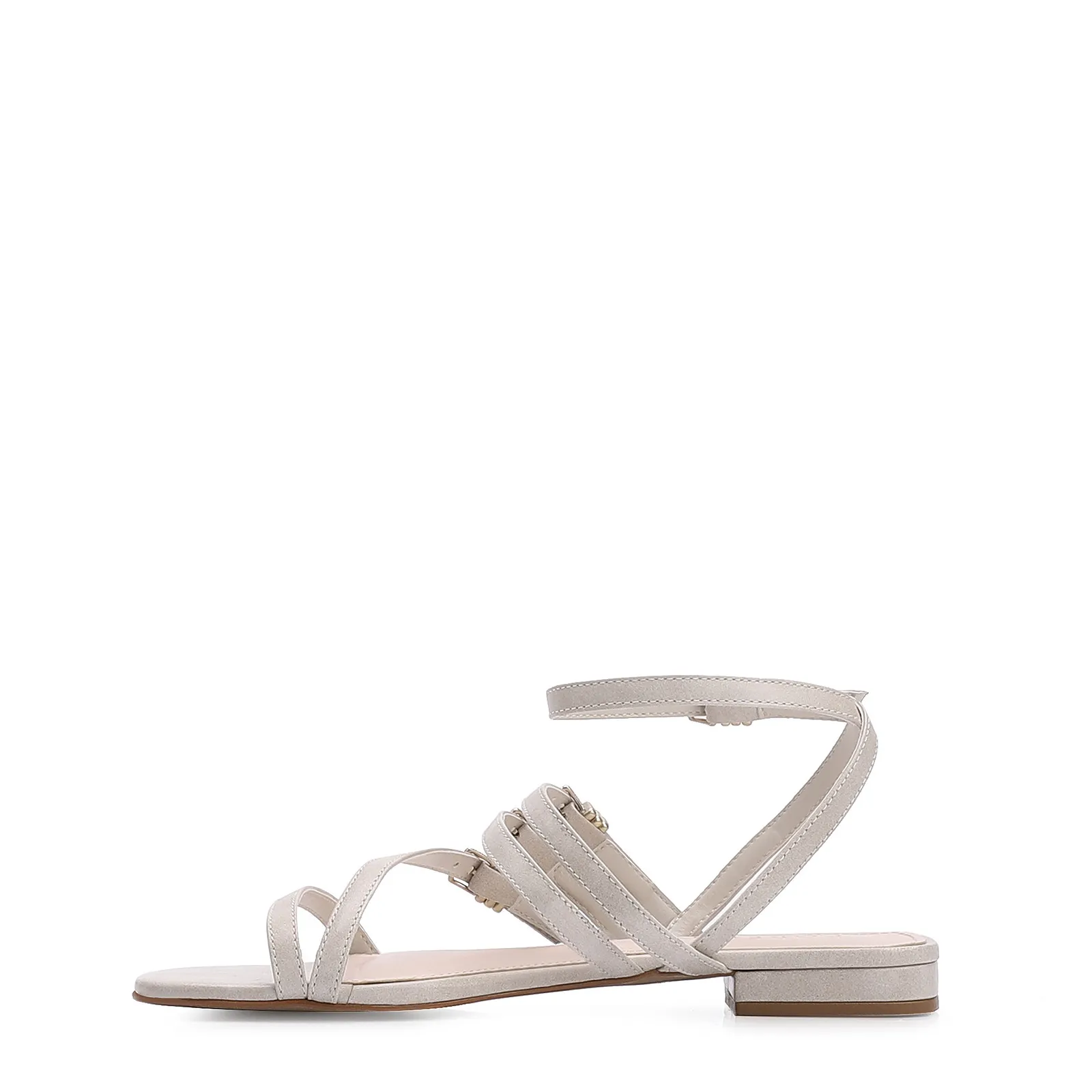 Rasteirinha Couro Estonado Off White