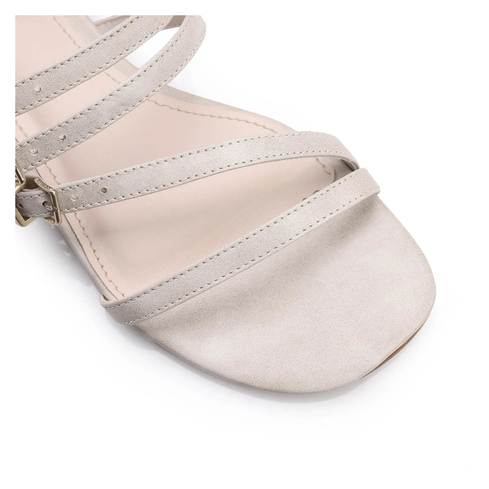 Rasteirinha Couro Estonado Off White