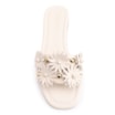 Rasteirinha Couro Flores Off White - imagem 5