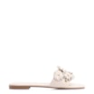 Rasteirinha Couro Flores Off White - imagem 2