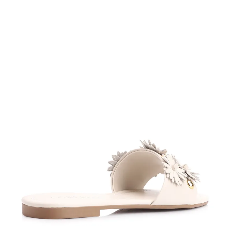 Rasteirinha Couro Flores Off White - foto 3