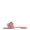 Rasteirinha Couro Flores Rosa - imagem 4