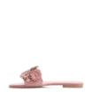 Rasteirinha Couro Flores Rosa - imagem 4