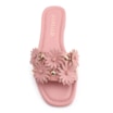 Rasteirinha Couro Flores Rosa - imagem 5