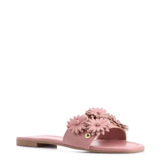 Couro Flores Rosa