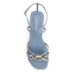Rasteirinha Couro Lezard Azul - imagem 5