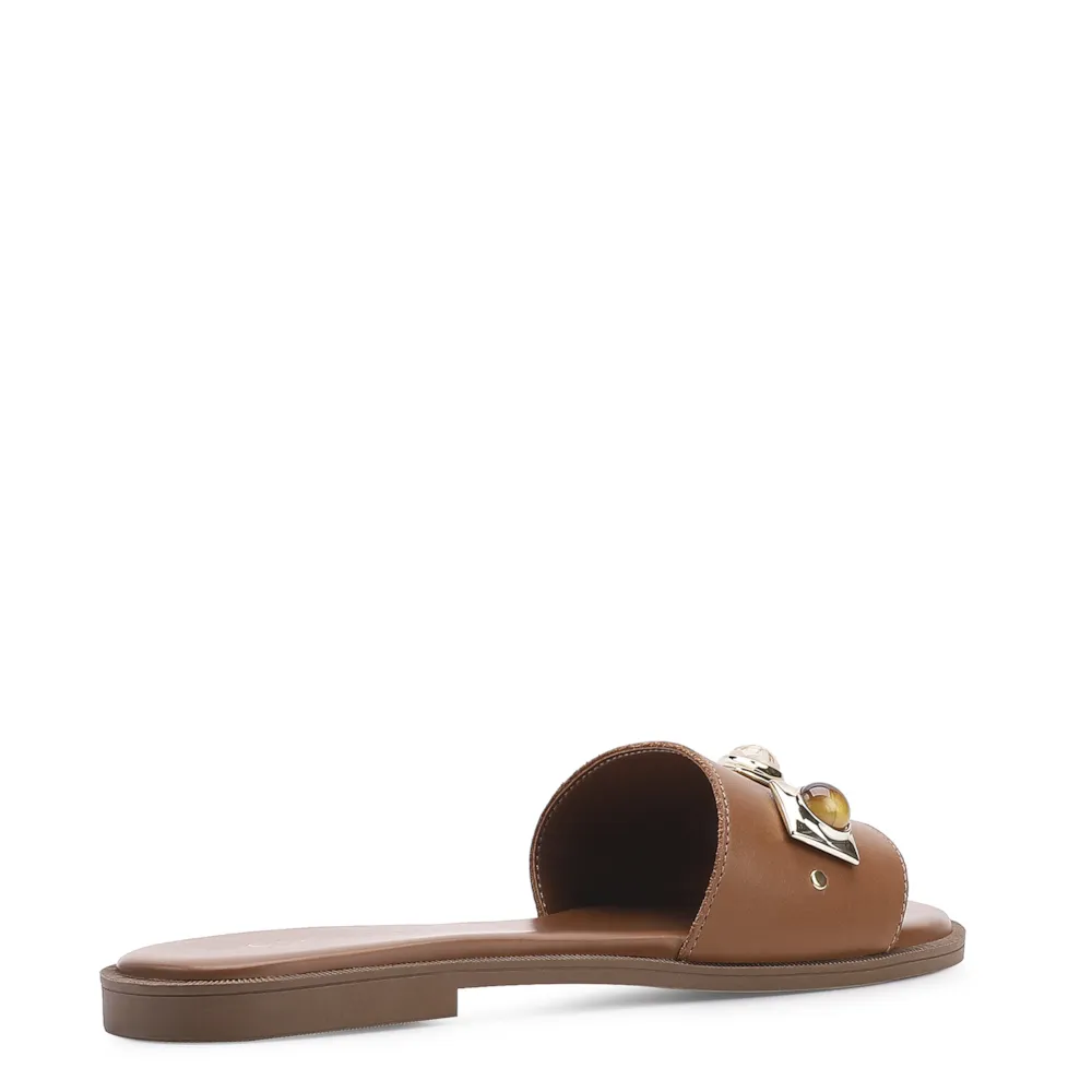 Rasteirinha Couro Marrom - imagem 3