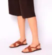 Rasteirinha Couro Nobuck Croco Marrom - imagem 2