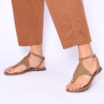 Rasteirinha Couro Nobuck Verde - imagem 2