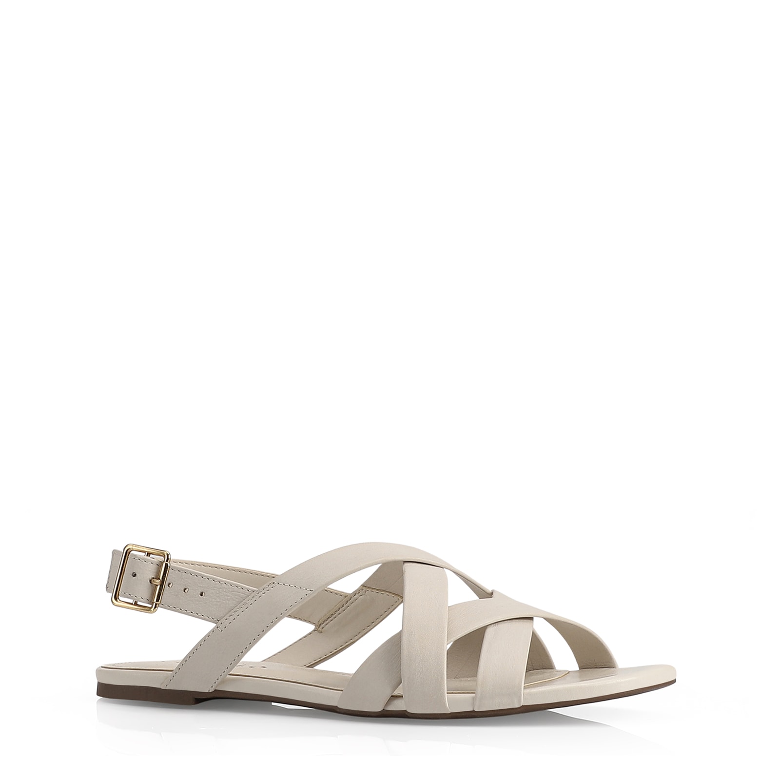Rasteirinha Couro Off White