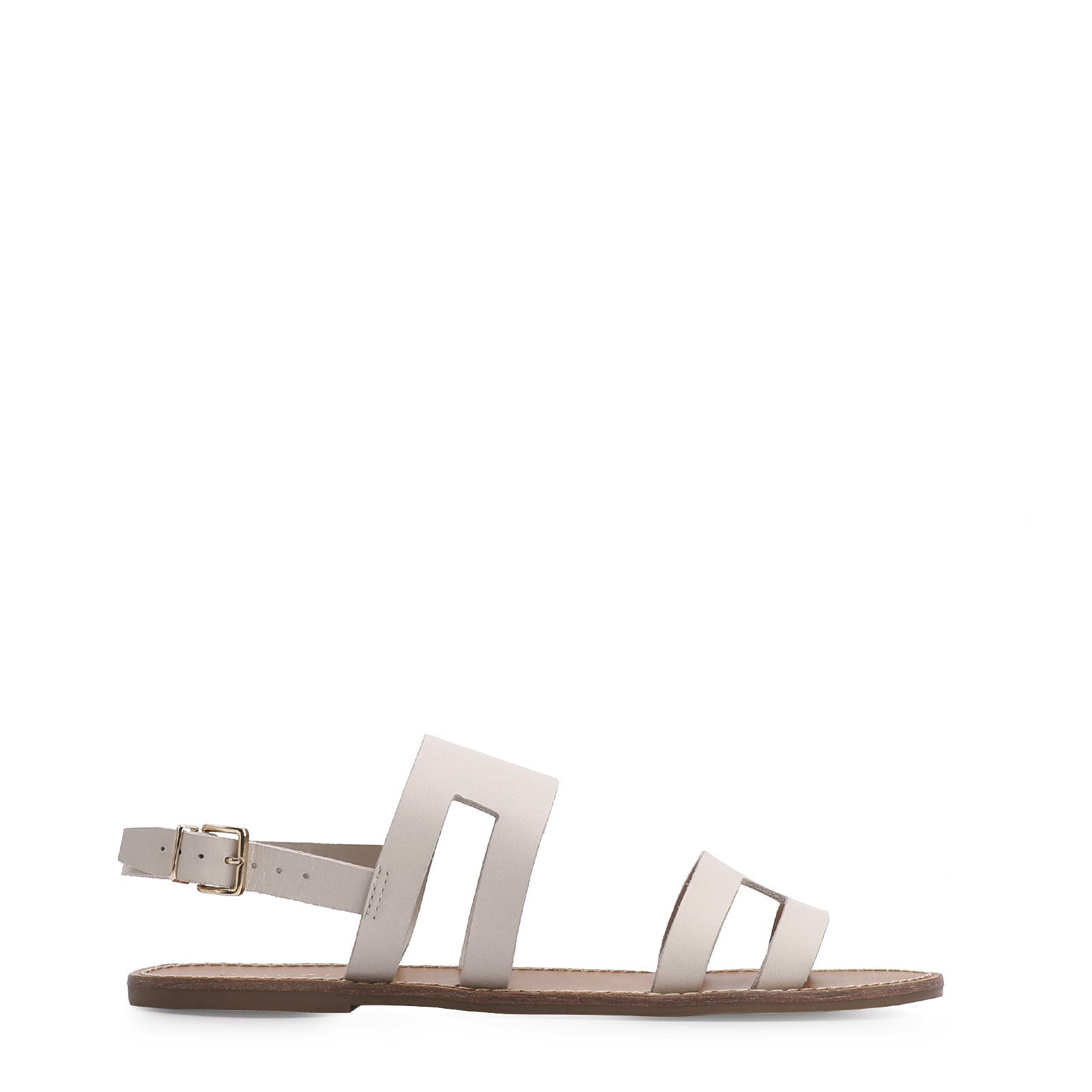 Rasteirinha Couro Off White