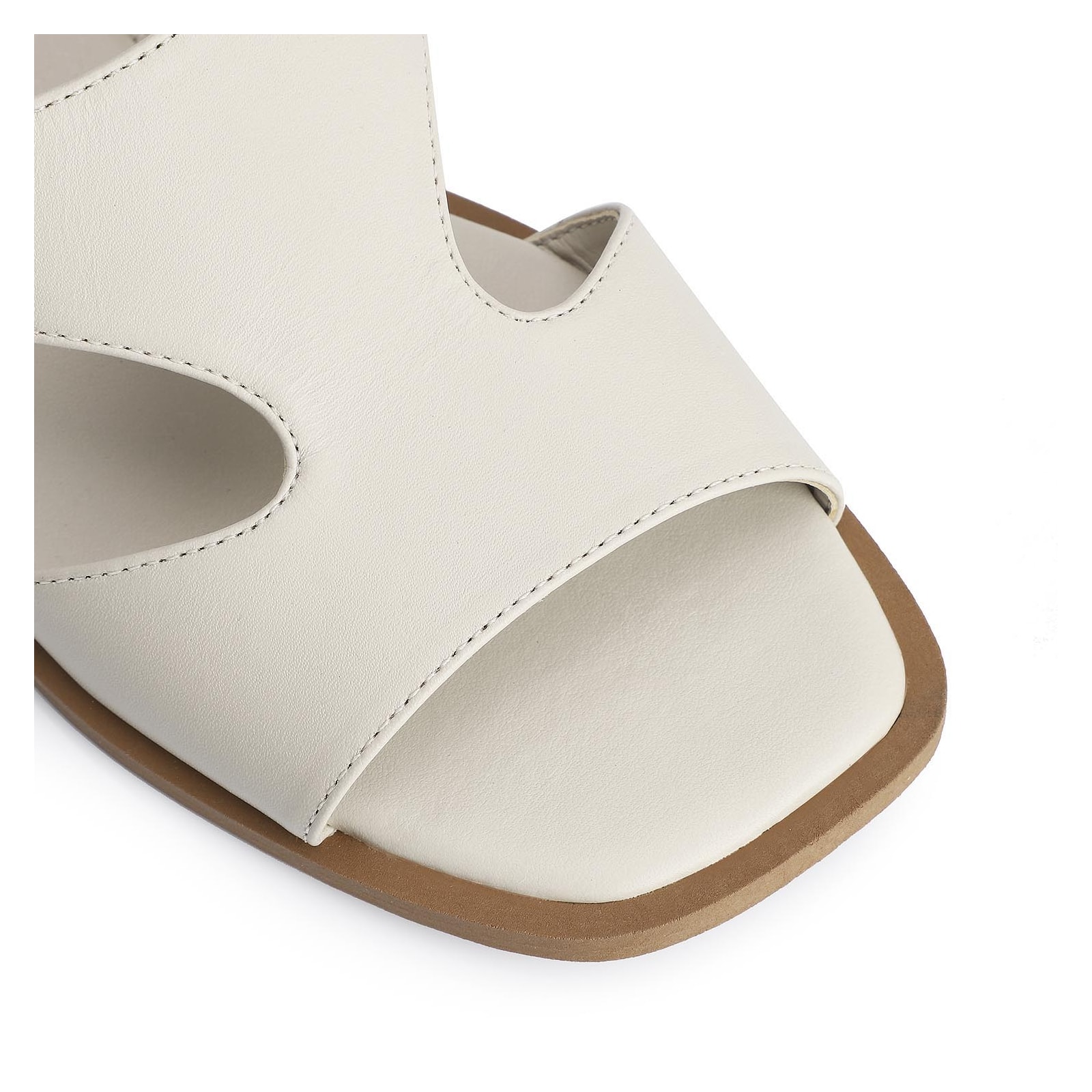 Rasteirinha Couro Off White