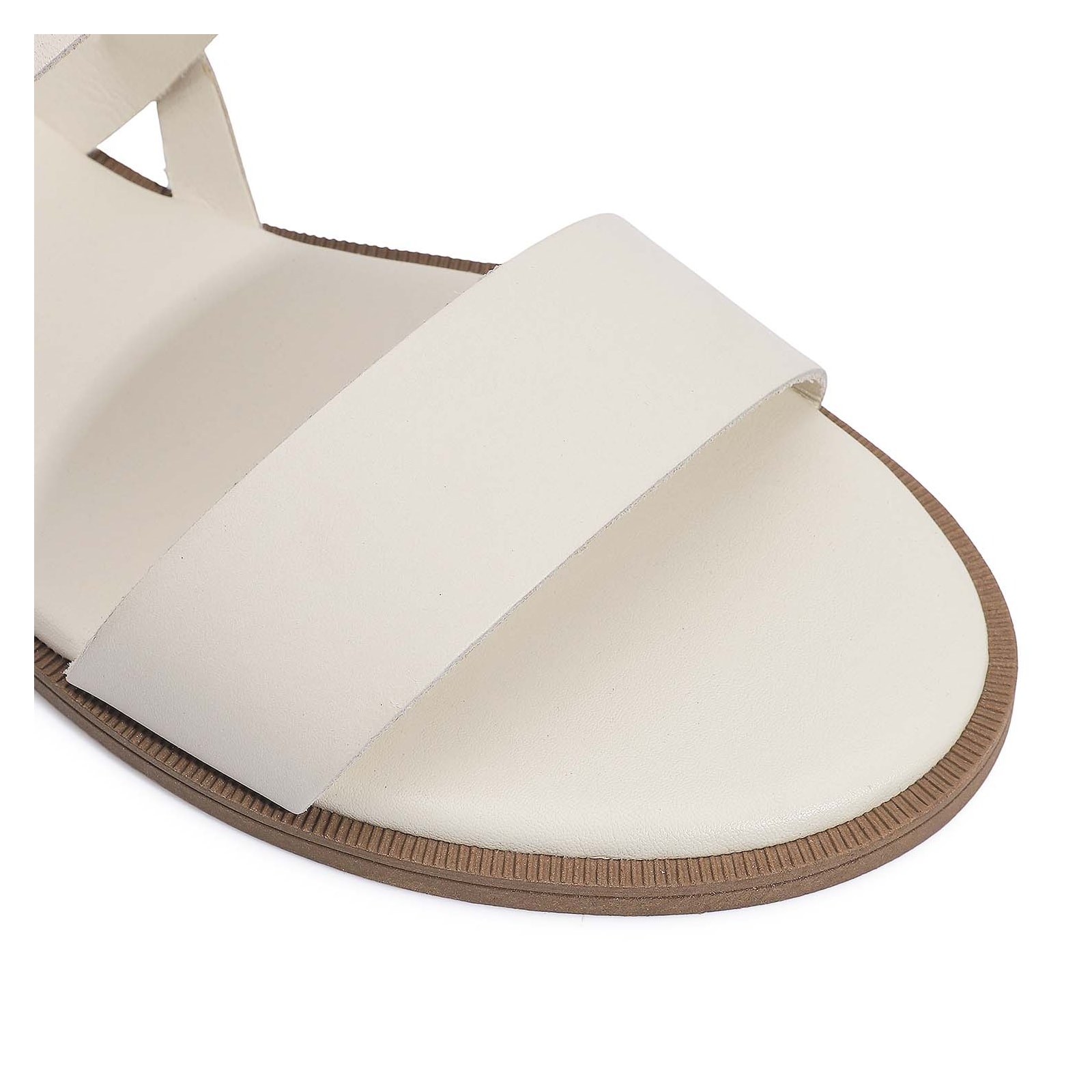 Rasteirinha Couro Off White