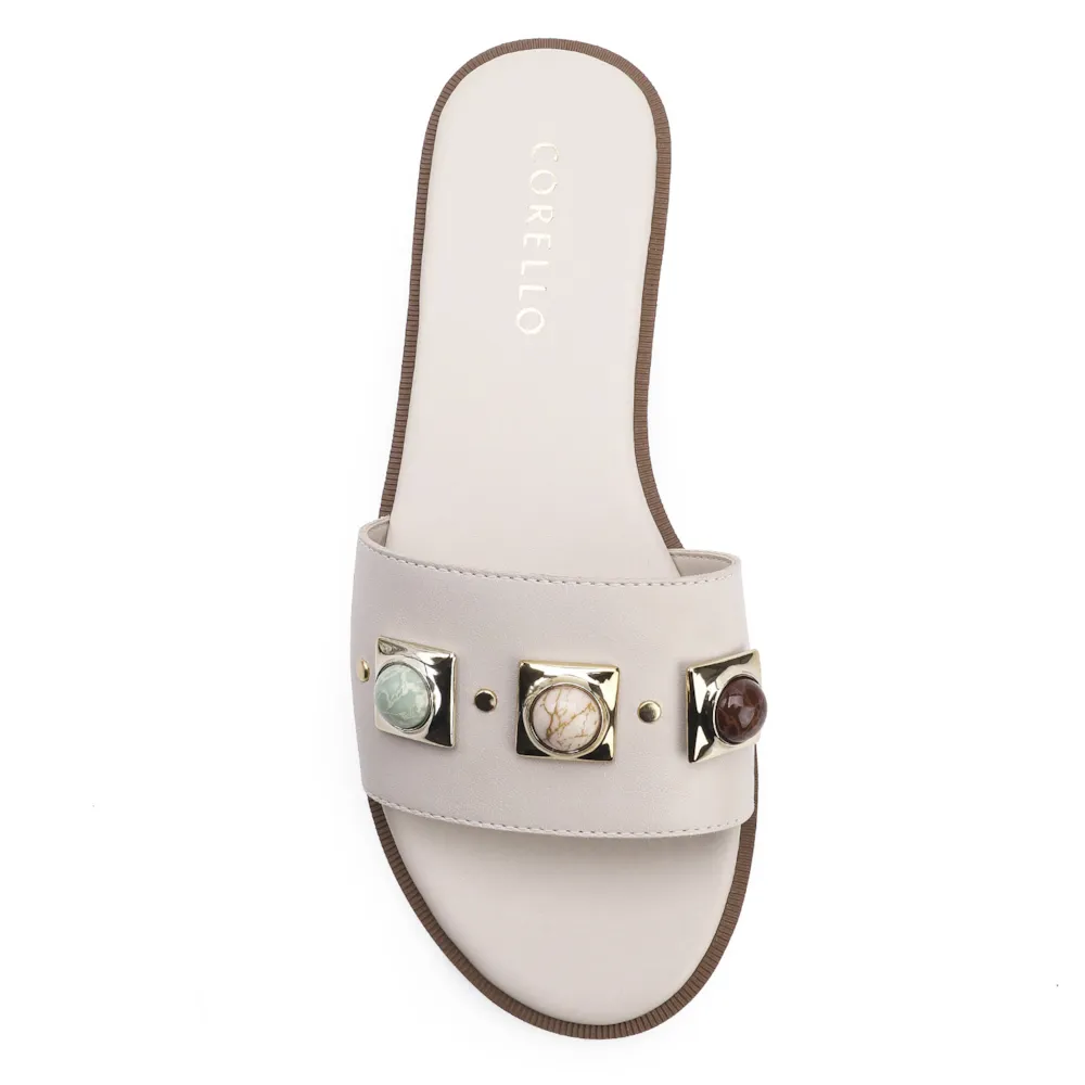 Rasteirinha Couro Off White - imagem 5
