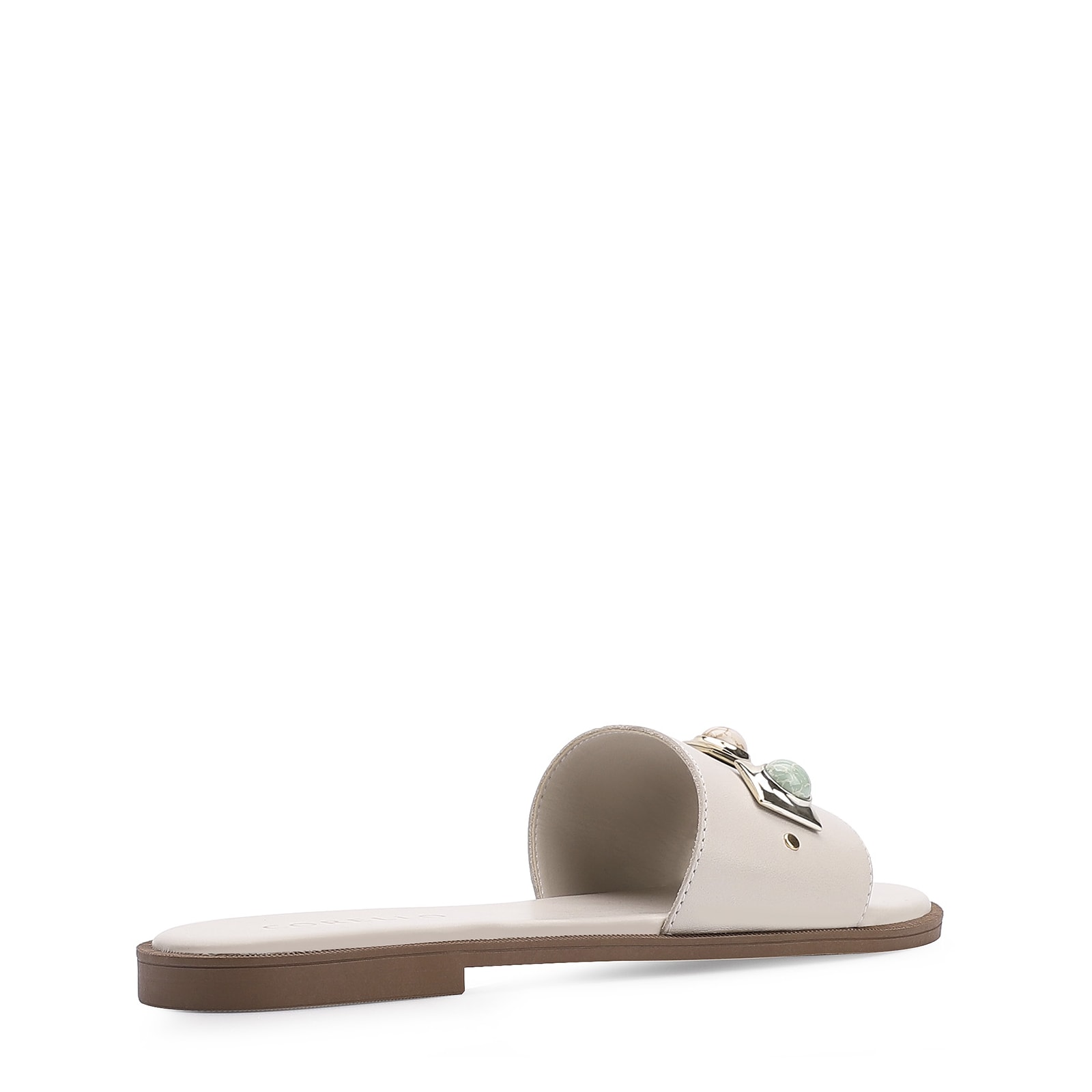 Rasteirinha Couro Off White