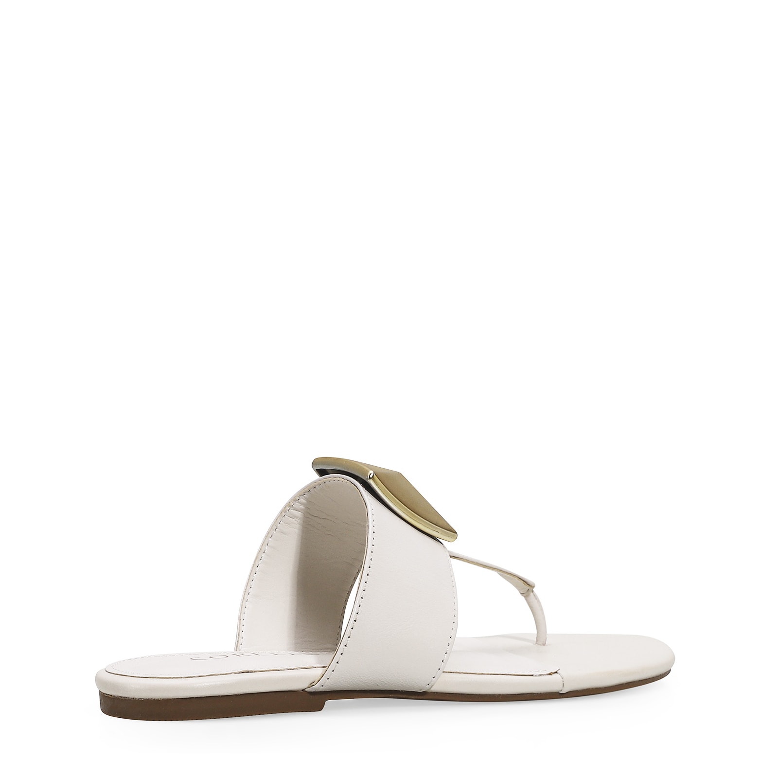 Rasteirinha Couro Off White