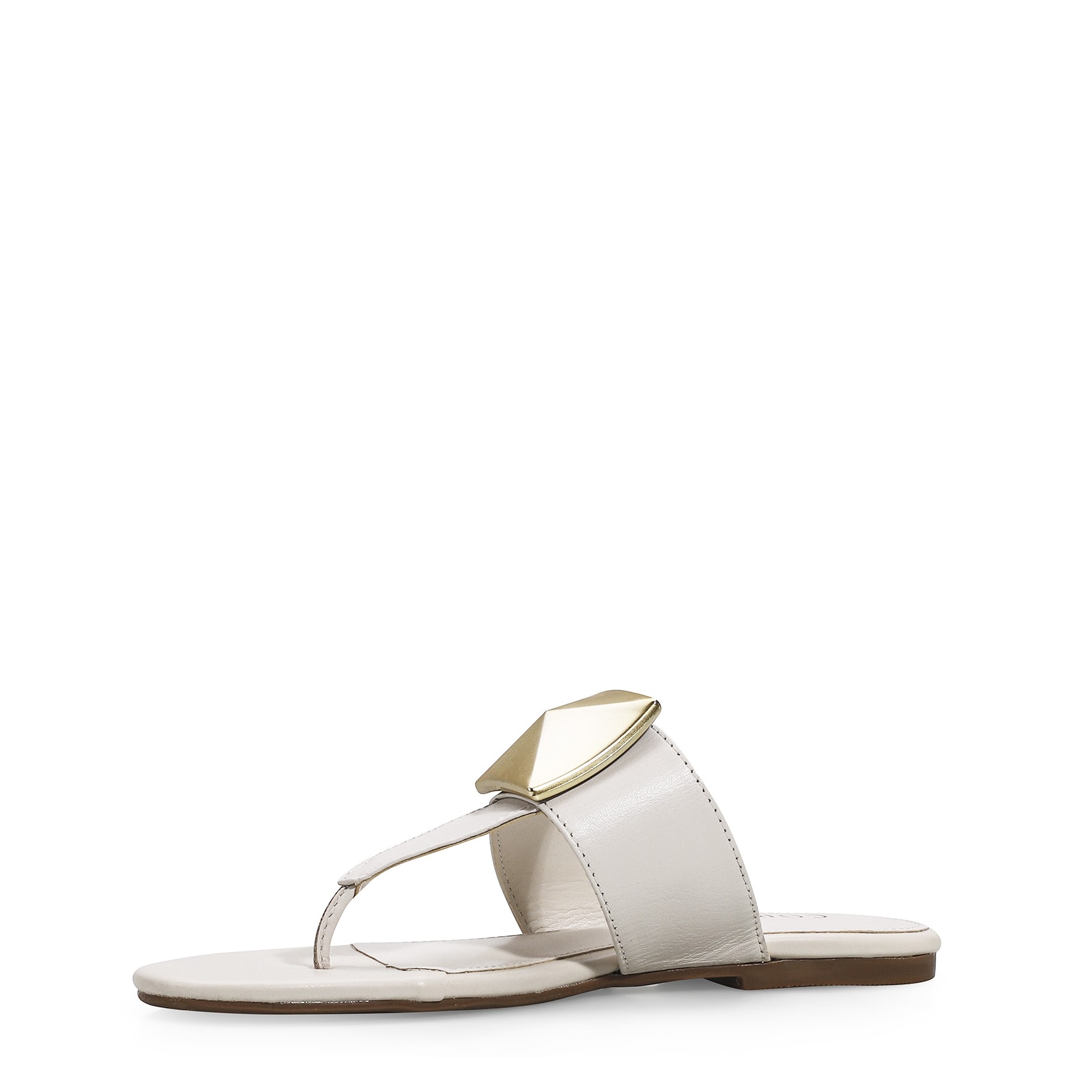 Rasteirinha Couro Off White