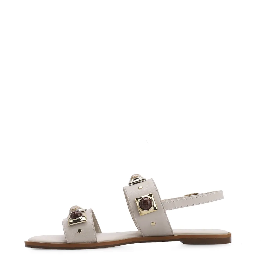 Rasteirinha Couro Off White - imagem 4