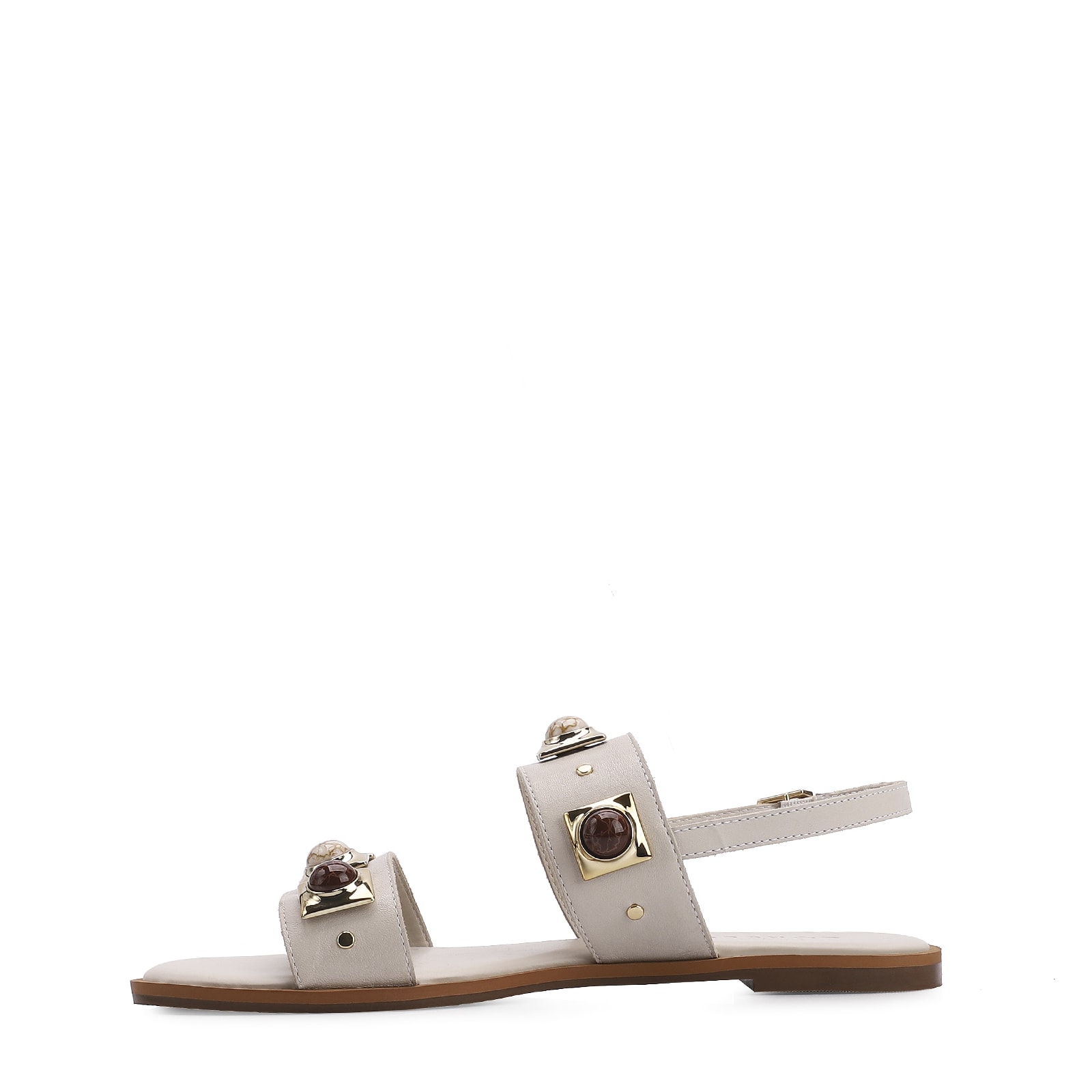 Rasteirinha Couro Off White