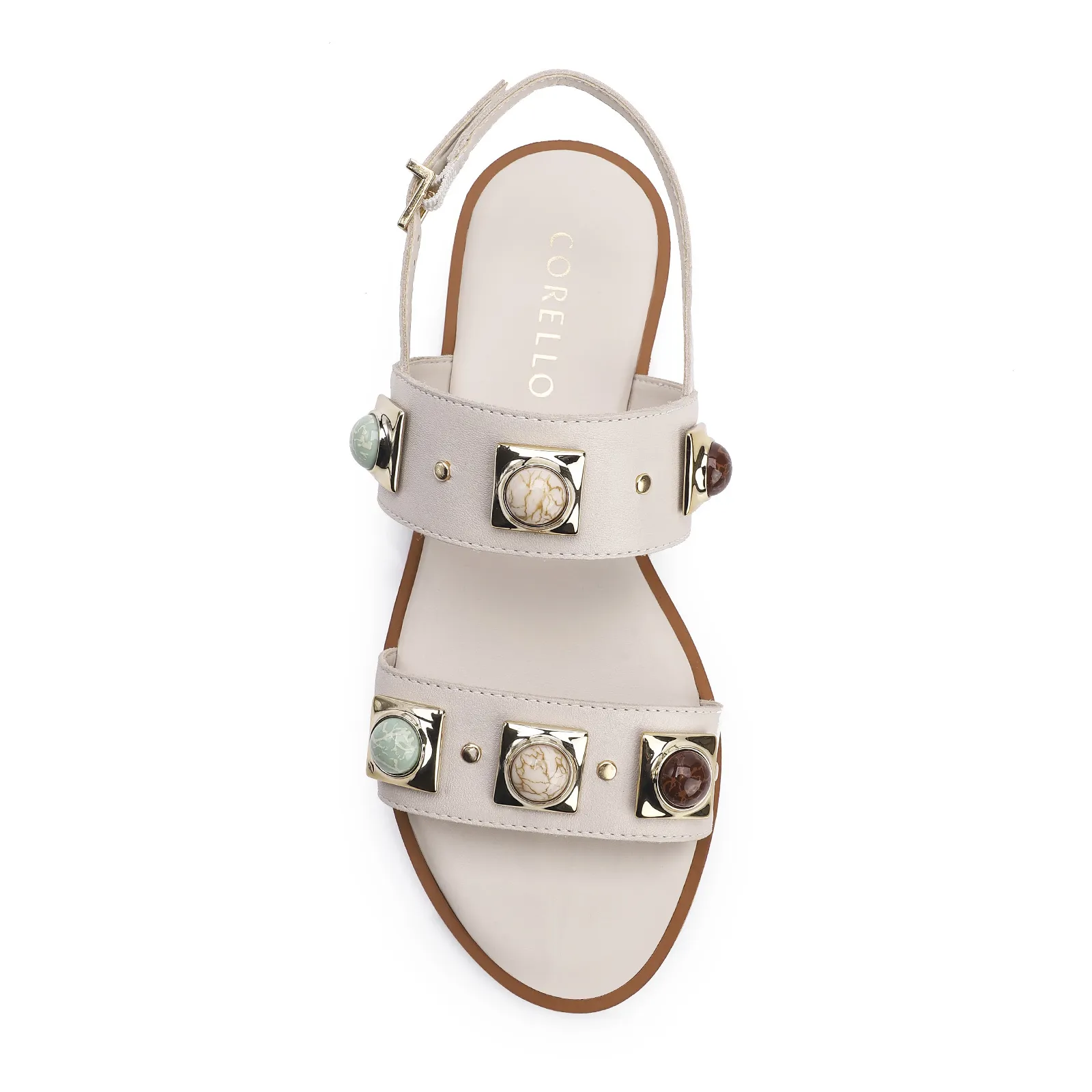 Rasteirinha Couro Off White