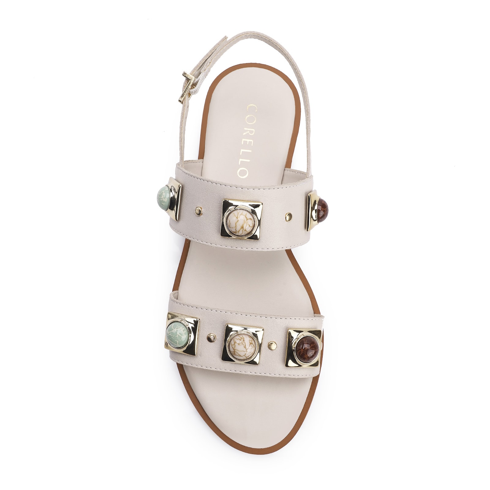 Rasteirinha Couro Off White