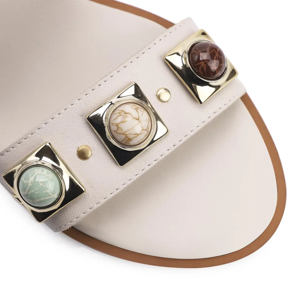 Rasteirinha Couro Off White - imagem 6