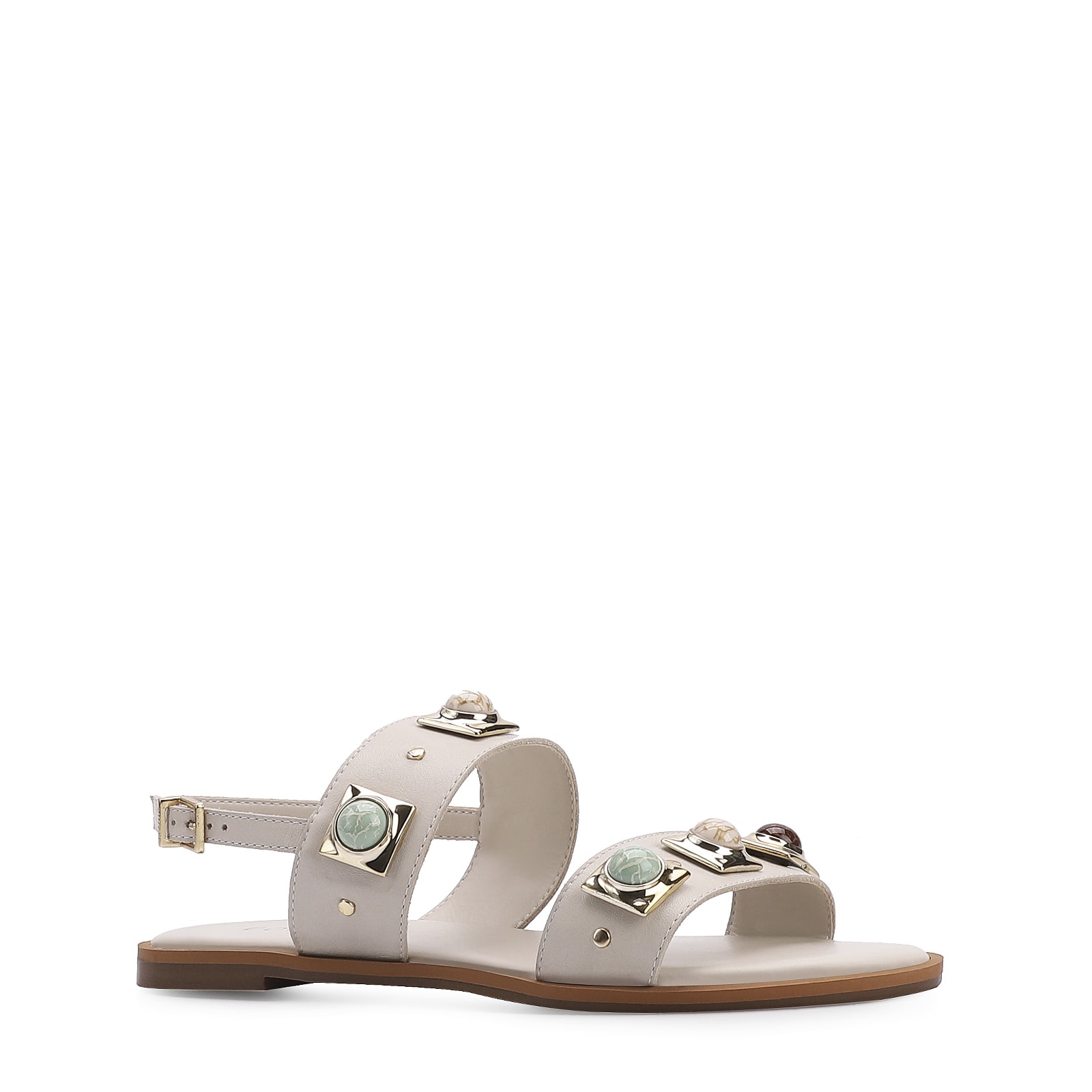 Rasteirinha Couro Off White