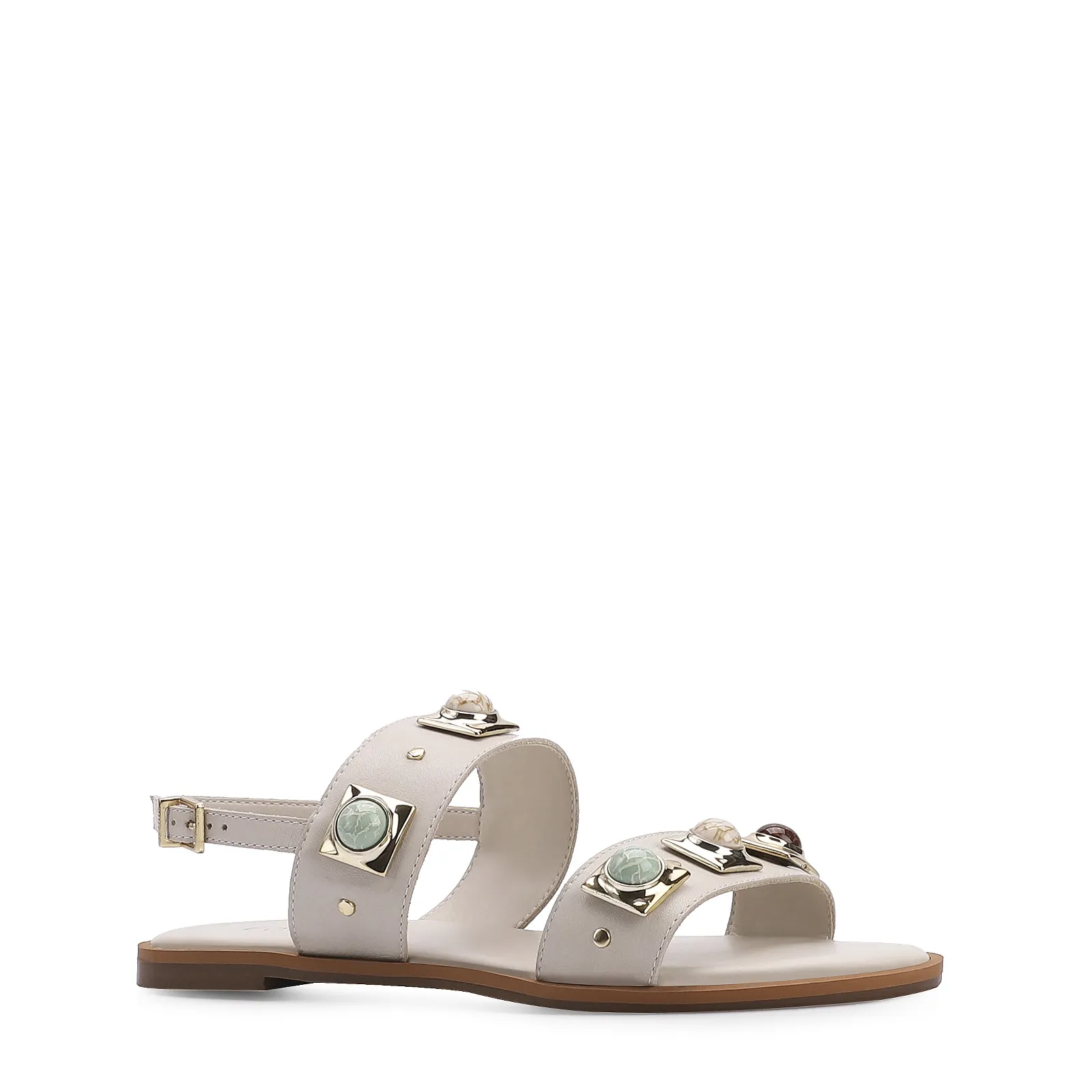 Rasteirinha Couro Off White
