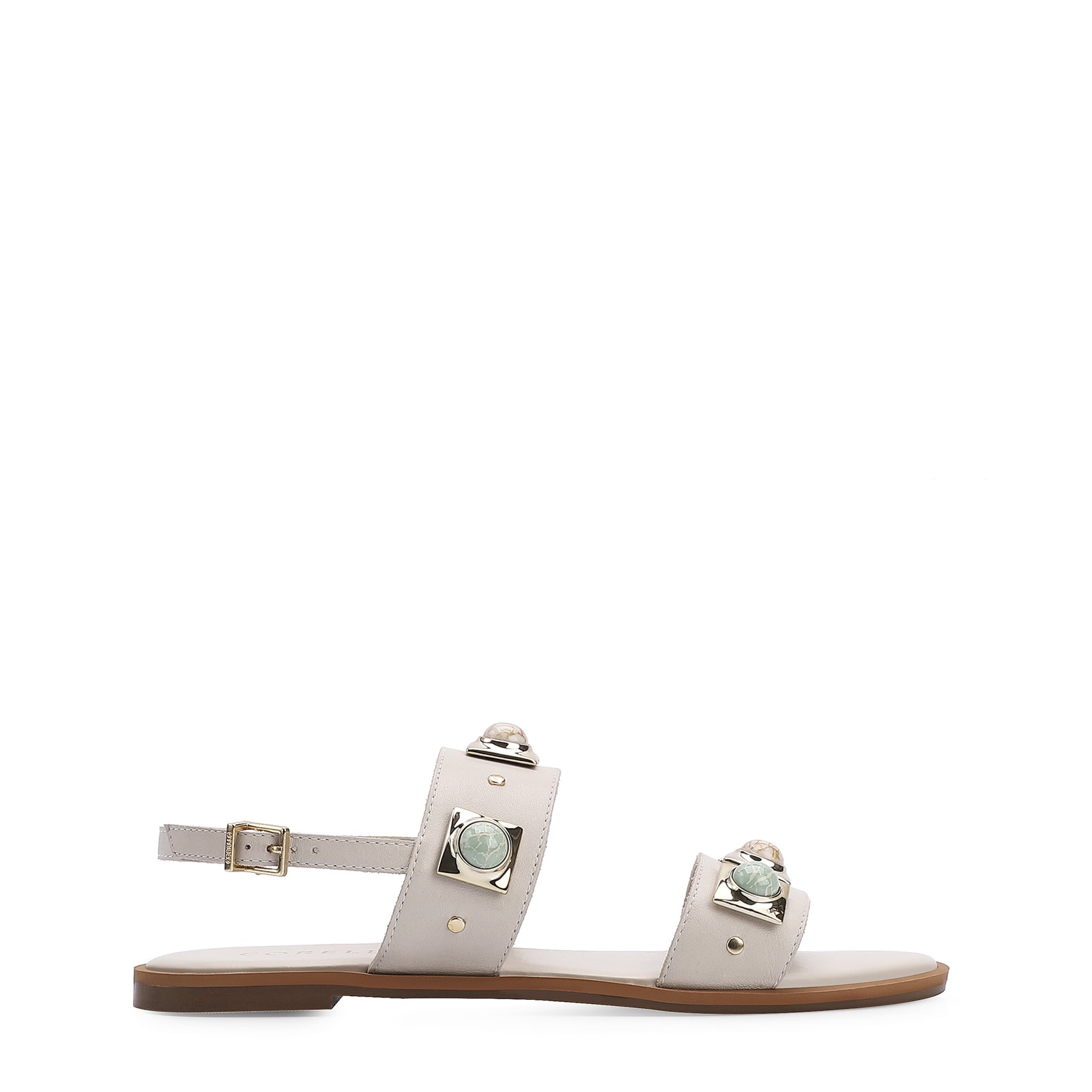 Rasteirinha Couro Off White