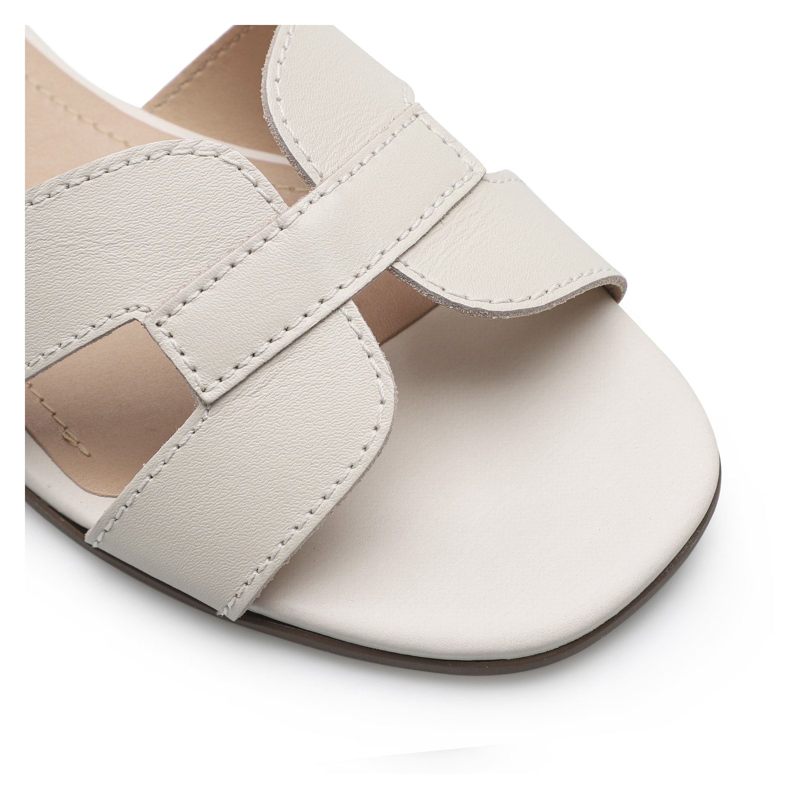 Rasteirinha Couro Off White