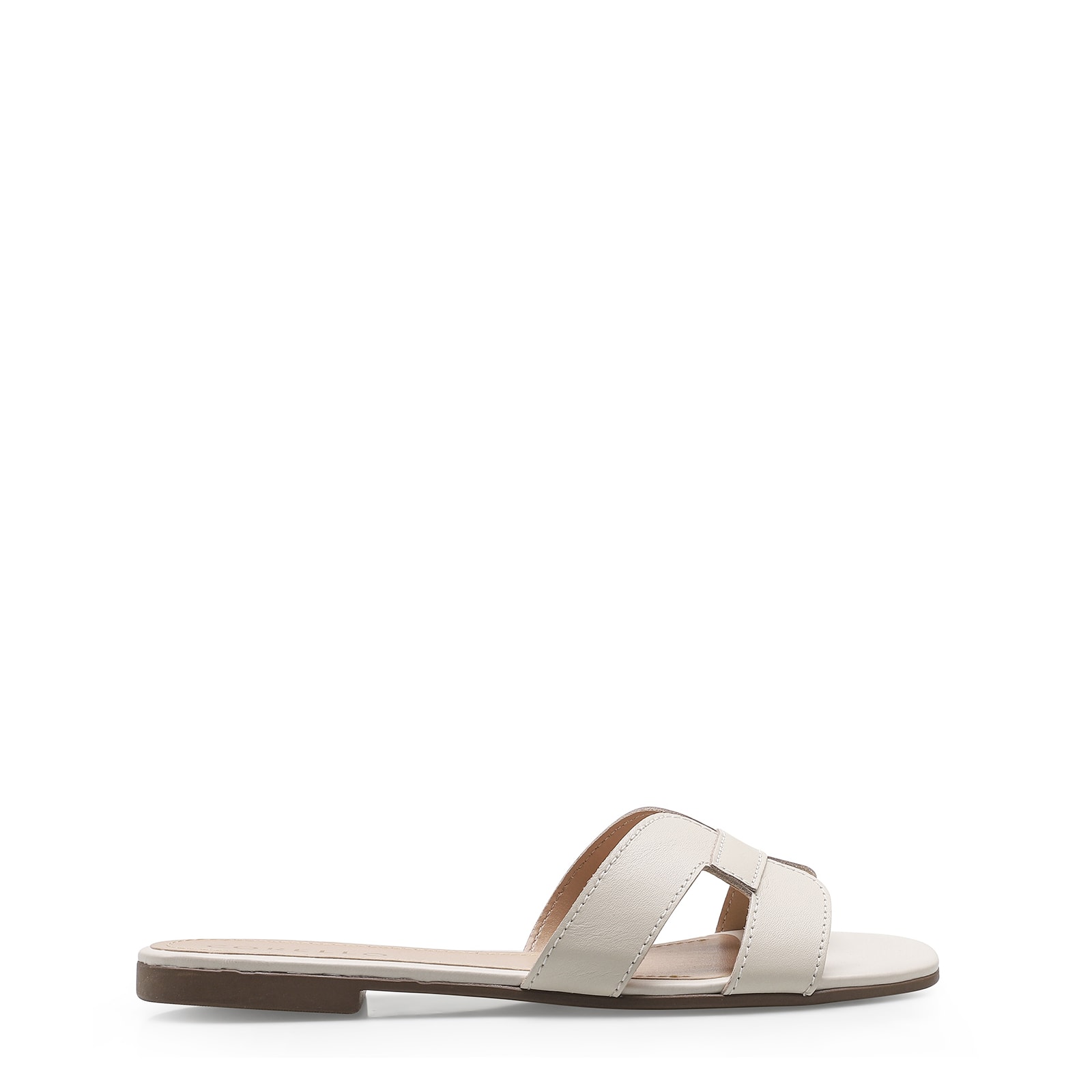 Rasteirinha Couro Off White