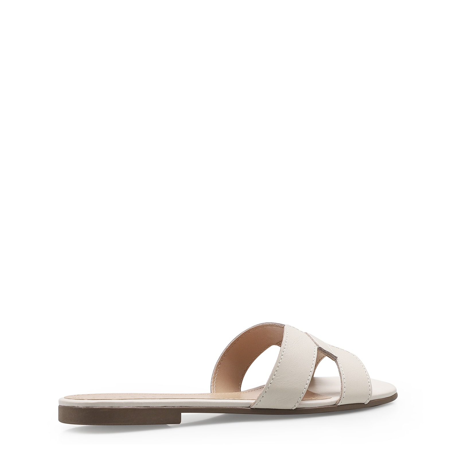 Rasteirinha Couro Off White