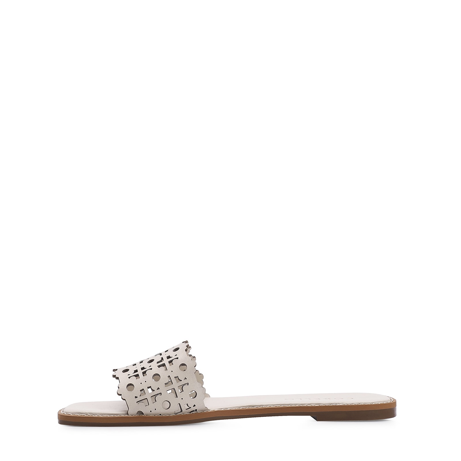 Rasteirinha Couro Off White