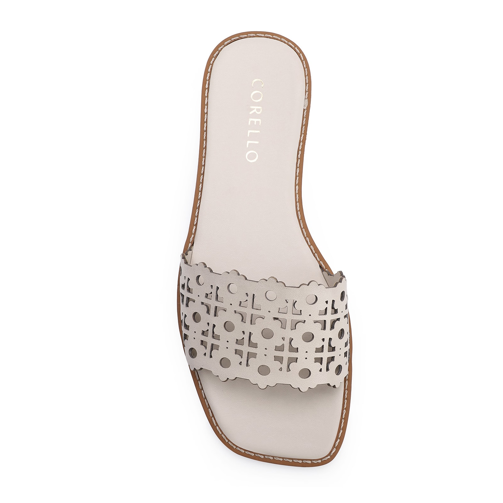 Rasteirinha Couro Off White