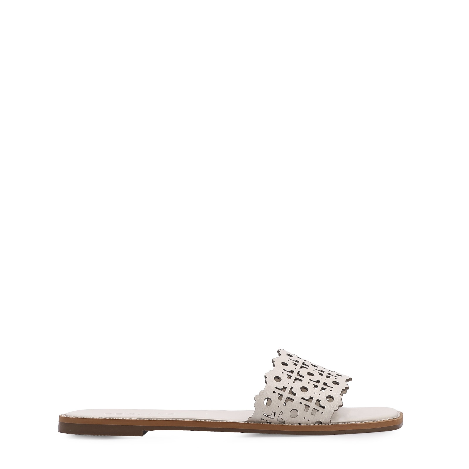 Rasteirinha Couro Off White