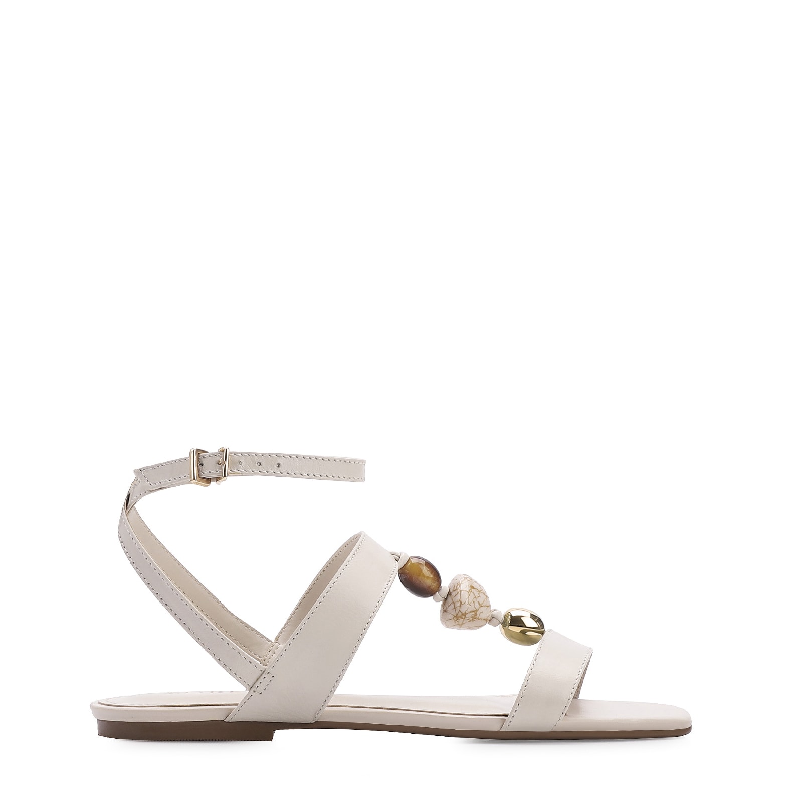 Rasteirinha Couro Off White